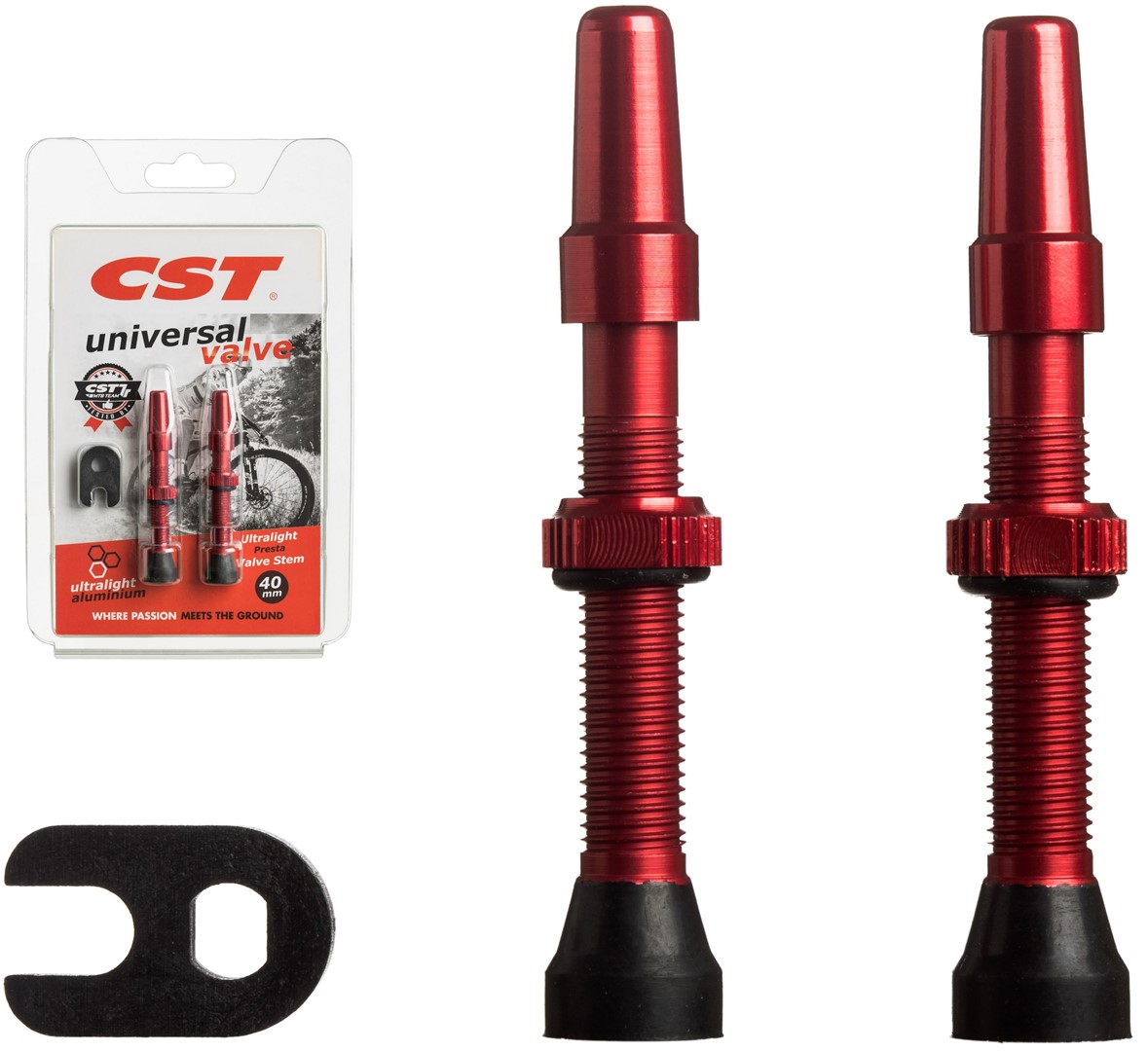 Zestaw wentyli CST Tubeless / 2szt / 40 mm / RD