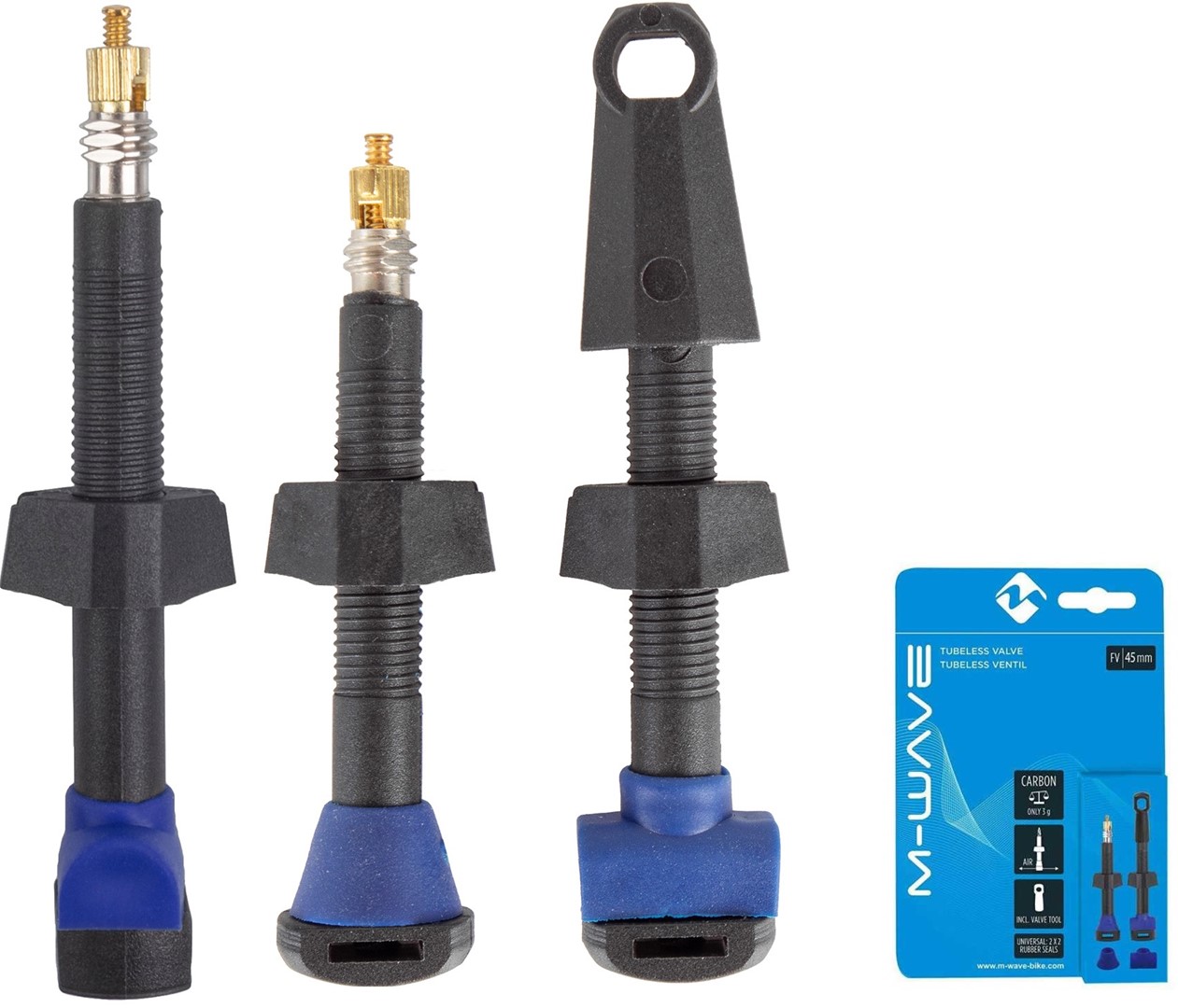 Zestaw wentyli do Tubeless M-WAVE / 2szt / 45 mm