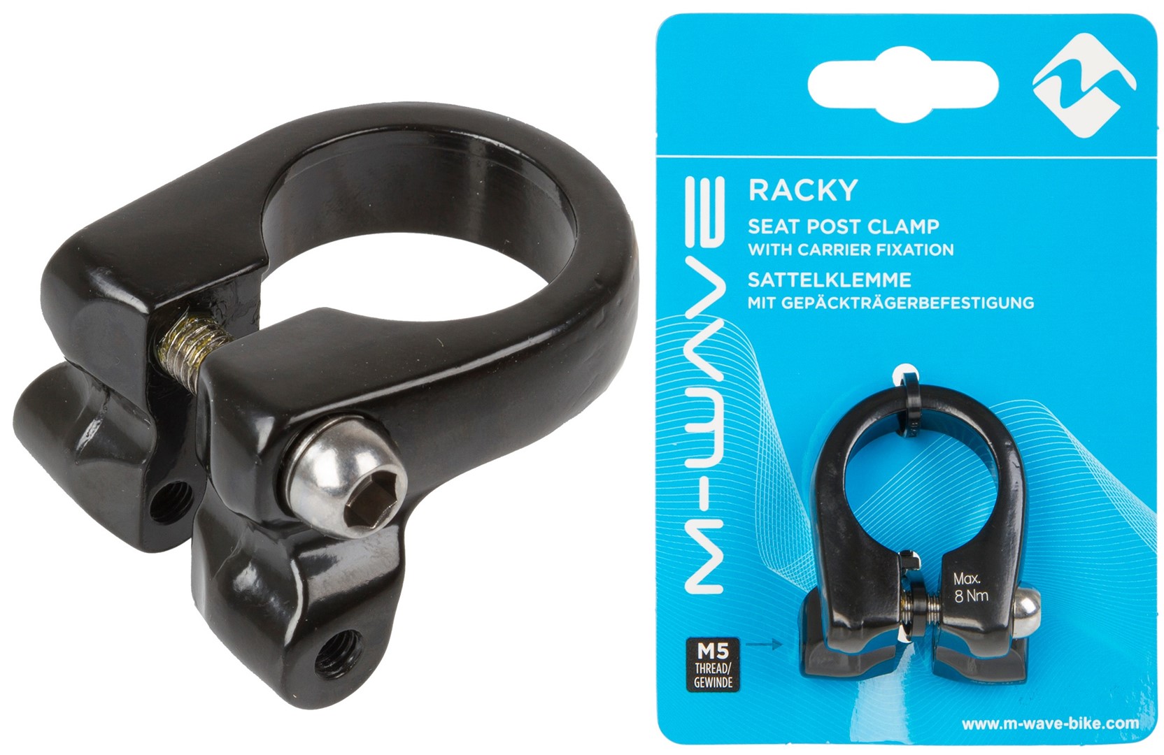 Obejma podsiodłowa z mocowaniem bagażnika 34,9 mm