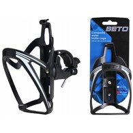 Koszyk na bidon na kierownice BETO BC-110C BK/WH