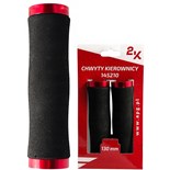 Chwyty piankowe z obejmami 130 mm 2K 145210 BK-RD