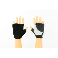 Rękawiczki rowerowe lycra  XS , czarno-srebrne