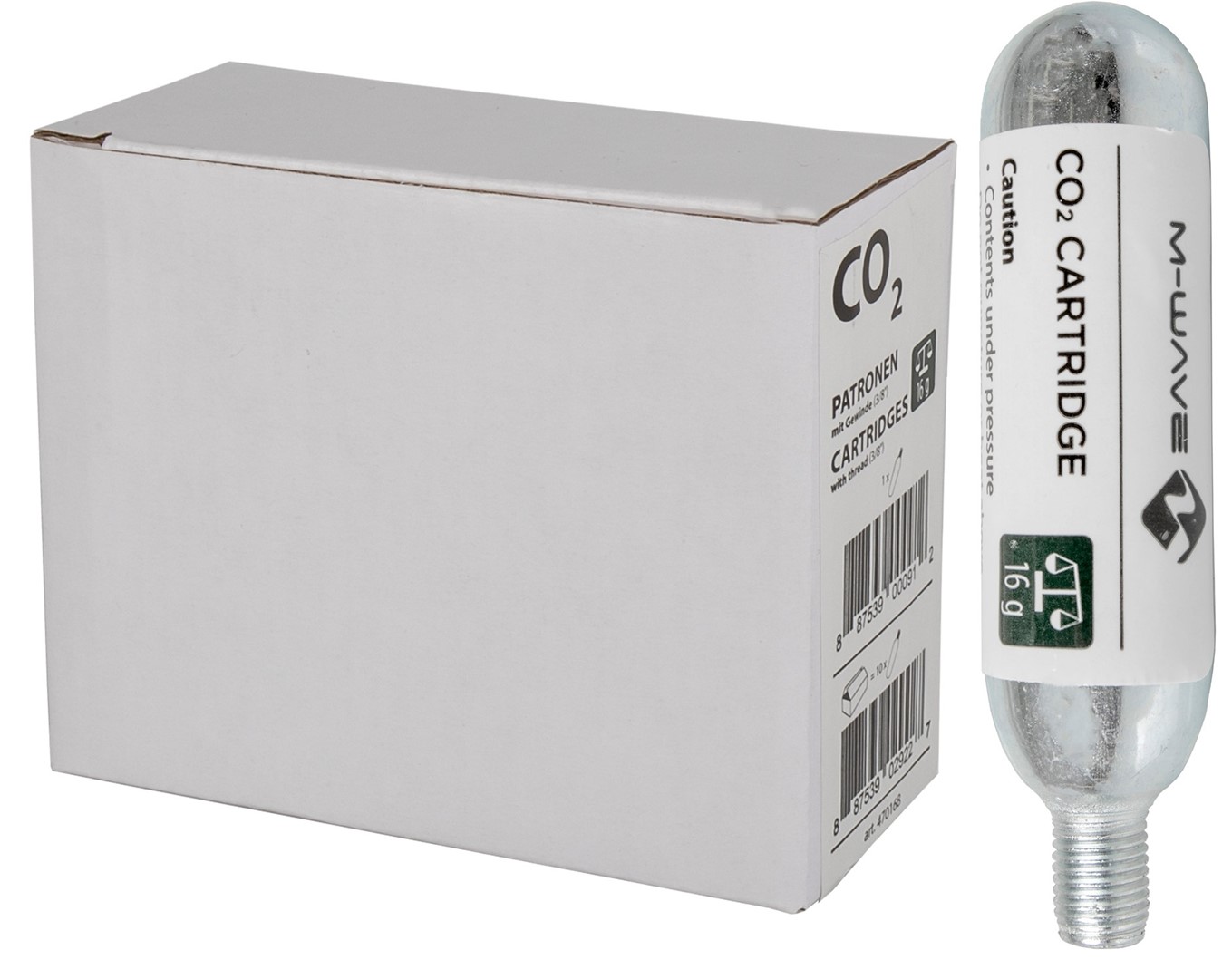 Nabój do pompek CO2 / M-WAVE 16gr / box=10szt.